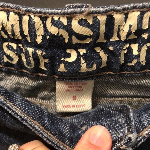 Mossimo supply co distressed denim mini skirt with raw hem size 9 - Picture 4 of 5